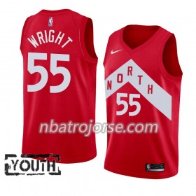 Barn Toronto Raptors Tröja Delon Wright 55 2018-19 Nike Röd Swingman